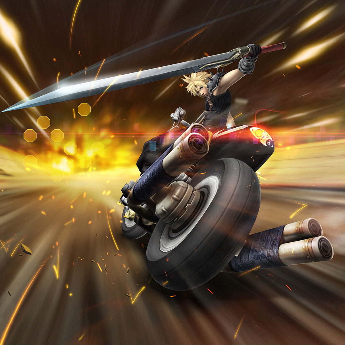Promotional Artwork from Final Fantasy VII G-Bike