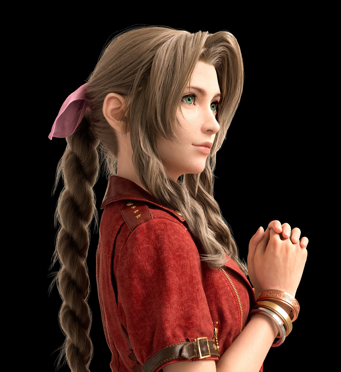 Aerith Gainsborough Character Art from Final Fantasy VII Remake