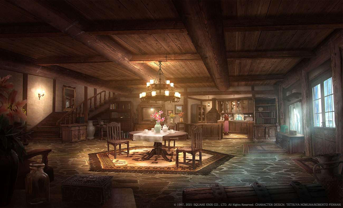 Aerith's House Art from Final Fantasy VII Remake