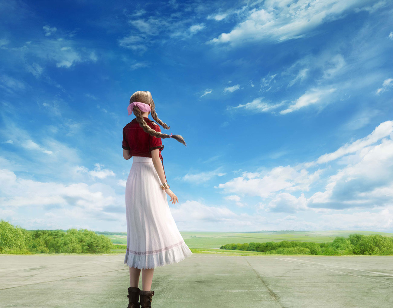 Aerith Key Art from Final Fantasy VII Remake