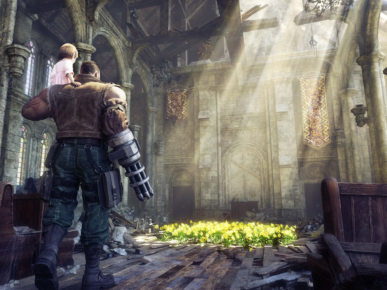 Barret Key Art from Final Fantasy VII Remake