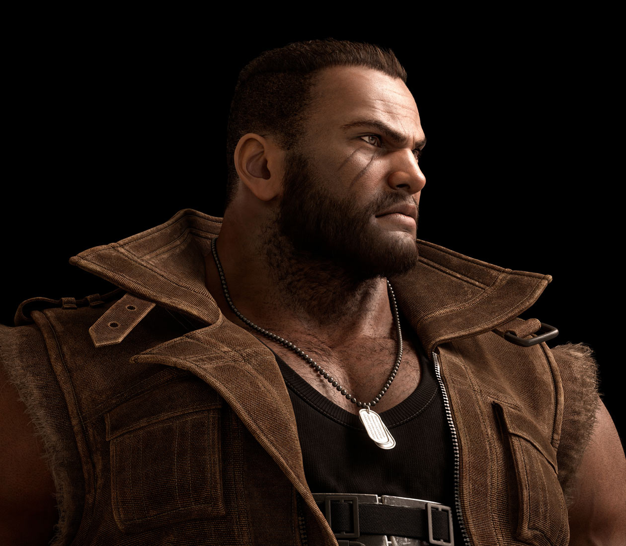 Barret Wallace Character Art from Final Fantasy VII Remake
