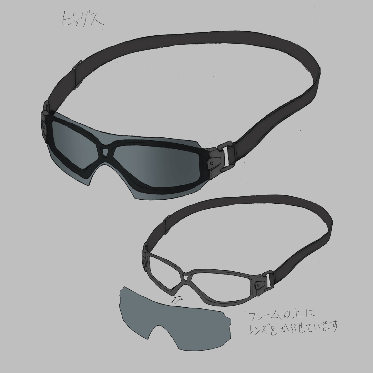Biggs' Goggles Concept Art from Final Fantasy VII Remake