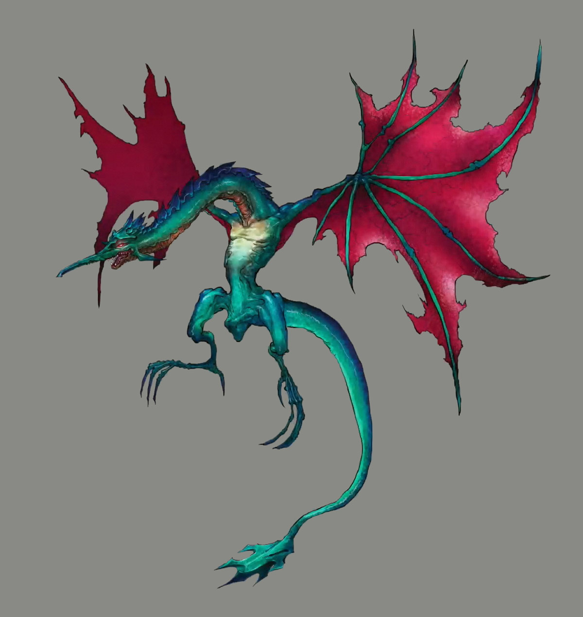 Cerulean Drake Concept Art from Final Fantasy VII Remake