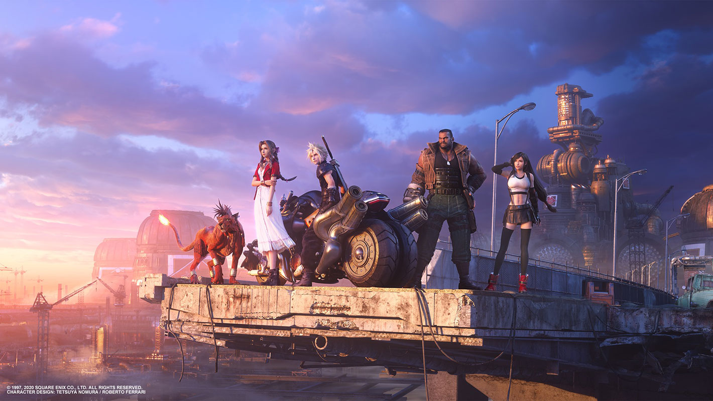 Characters Key Visual Art from Final Fantasy VII Remake
