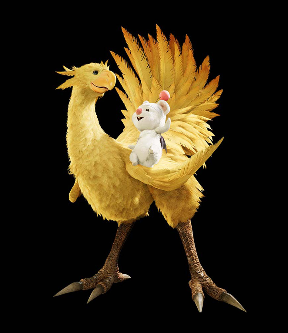 Chocobo & Moogle Art from Final Fantasy VII Remake