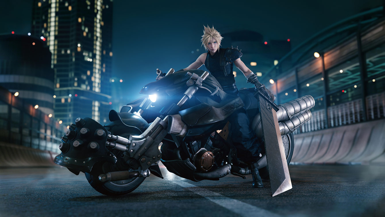 Cloud and Hardy-Daytona Art from Final Fantasy VII Remake