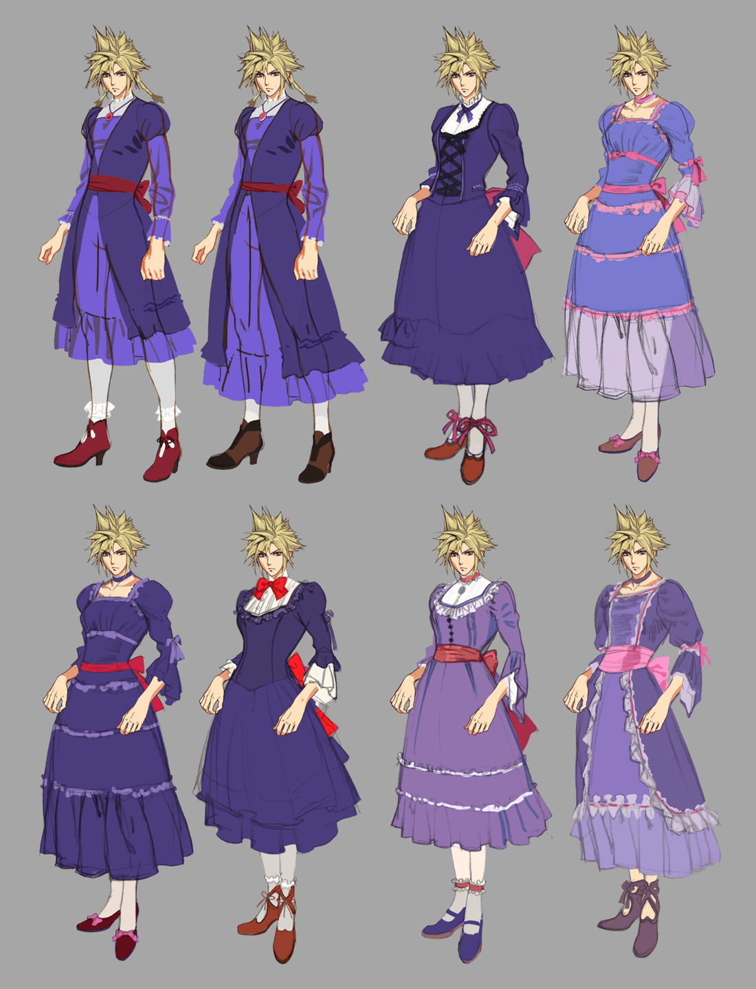 Cloud Dress Concepts from Final Fantasy VII Remake