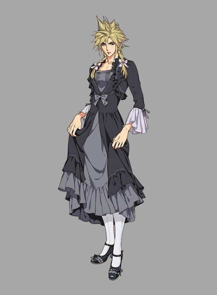 Cloud's Simple Dress Concept Art from Final Fantasy VII Remake