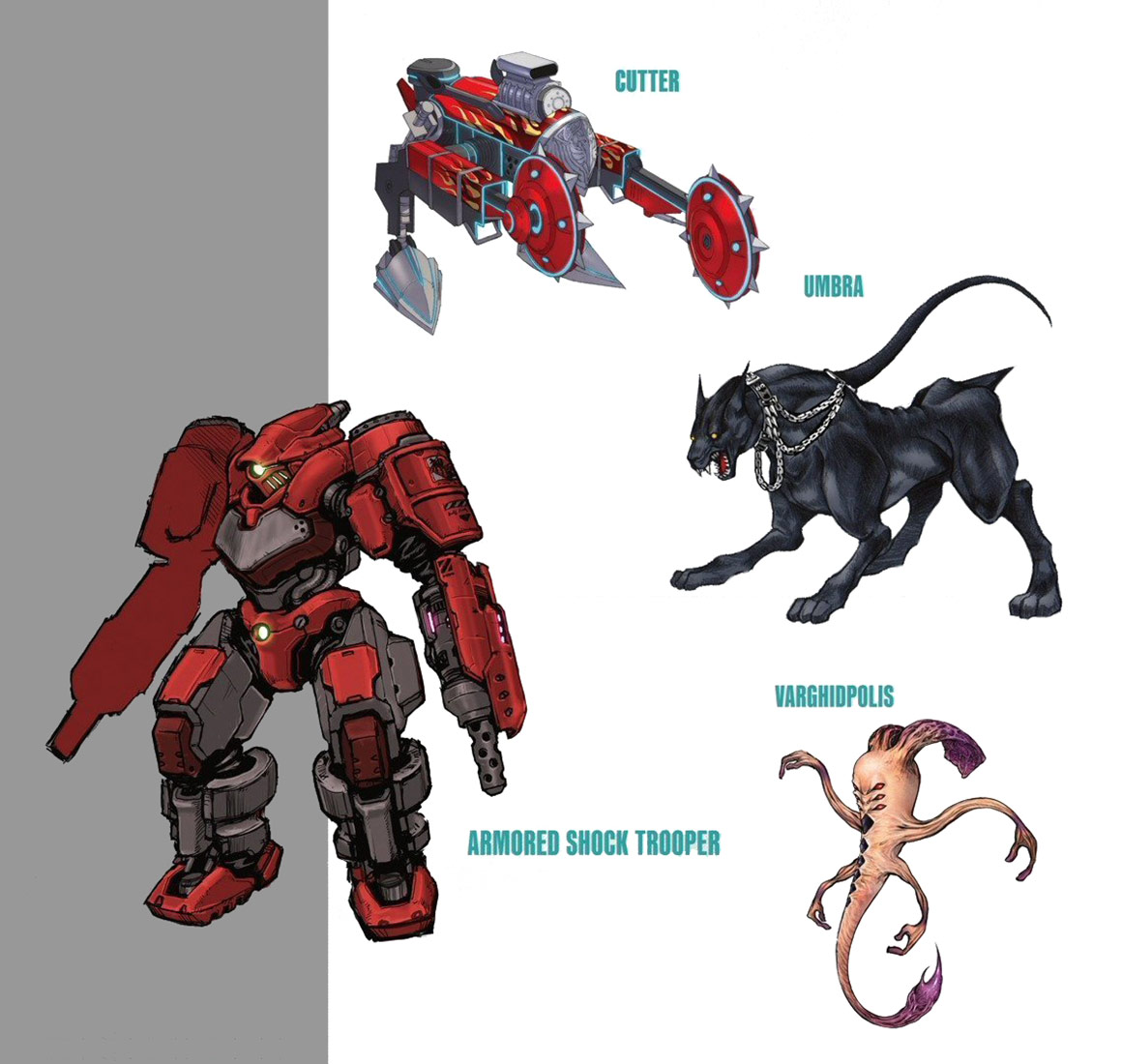 Enemies Concept Artwork from Final Fantasy VII Remake
