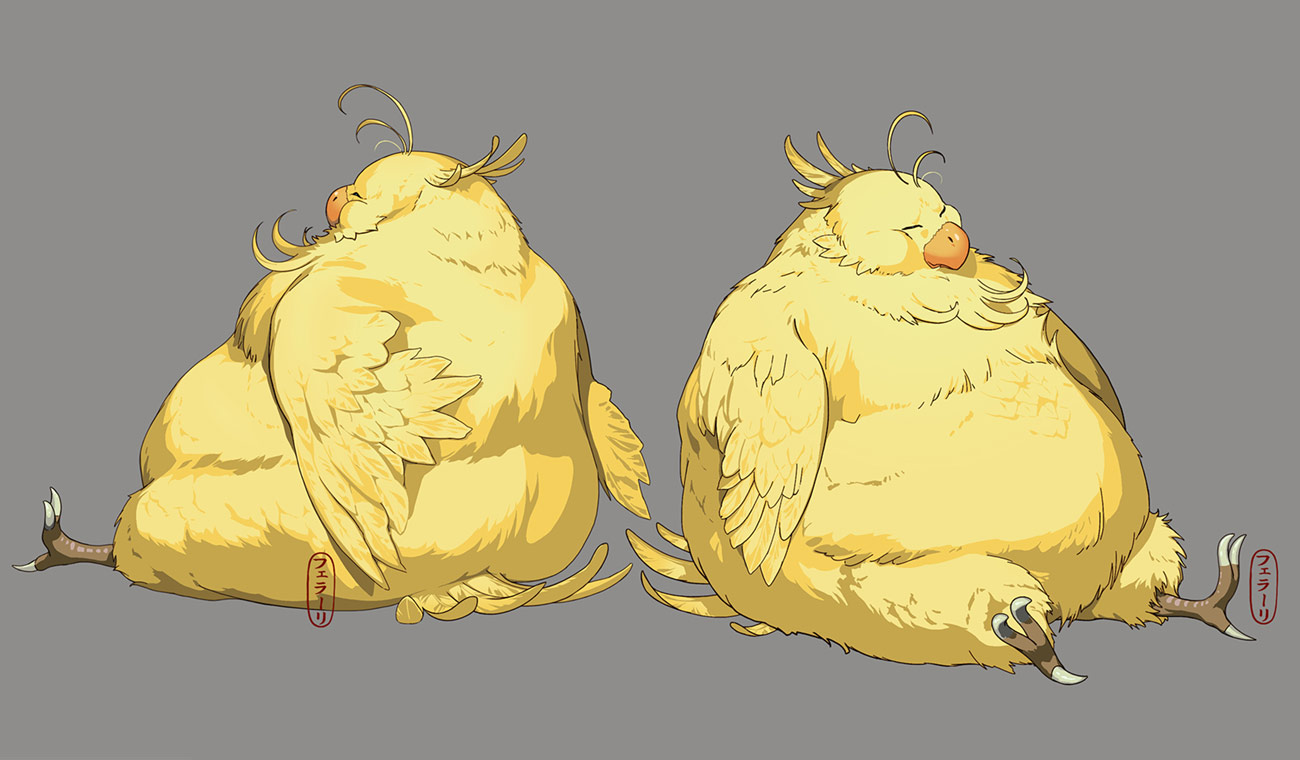 Fat Chocobo Concept Artwork from Final Fantasy VII Remake