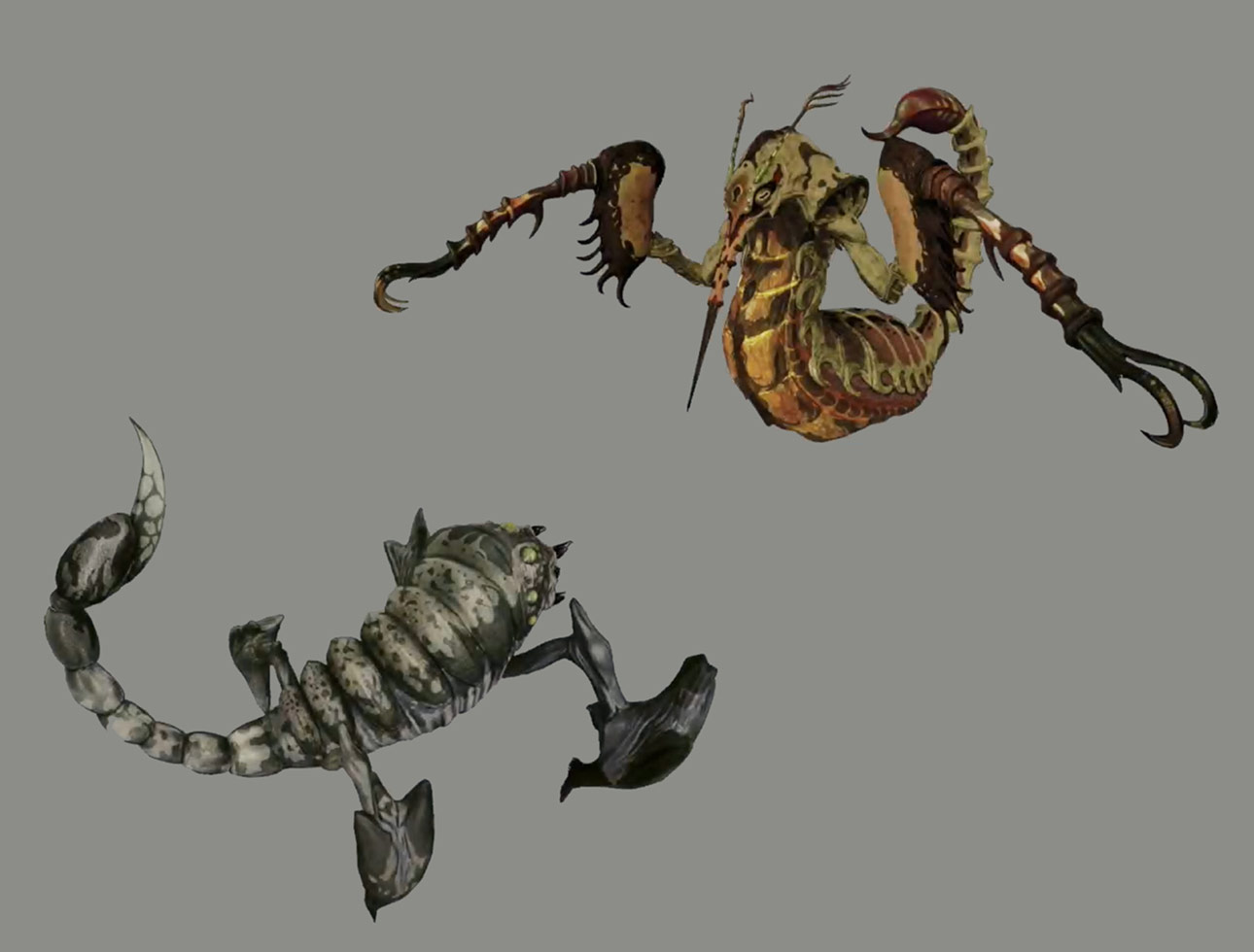 Gorger and Grashtrike Concept Art from Final Fantasy VII Remake