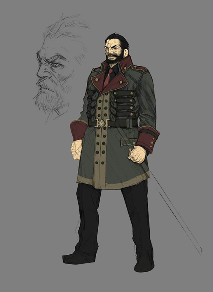Heidegger Concept Art from Final Fantasy VII Remake