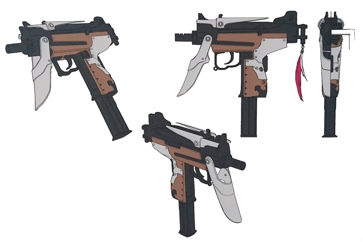 Jessie's Gun Concept Art from Final Fantasy VII Remake