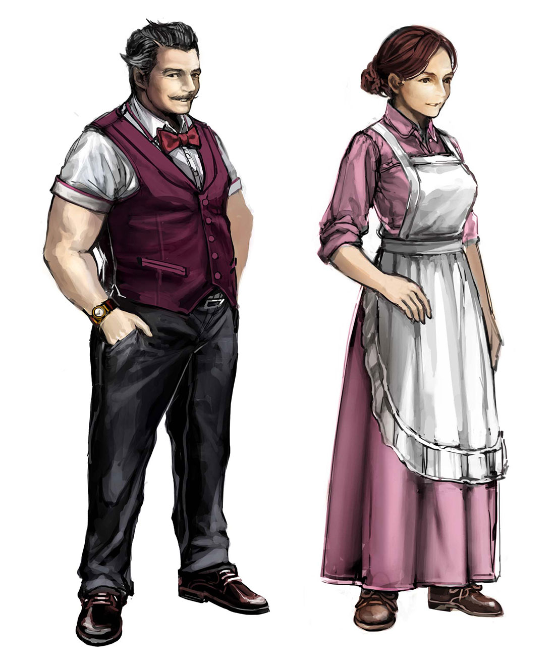 Johnny's Parents Concept Art from Final Fantasy VII Remake