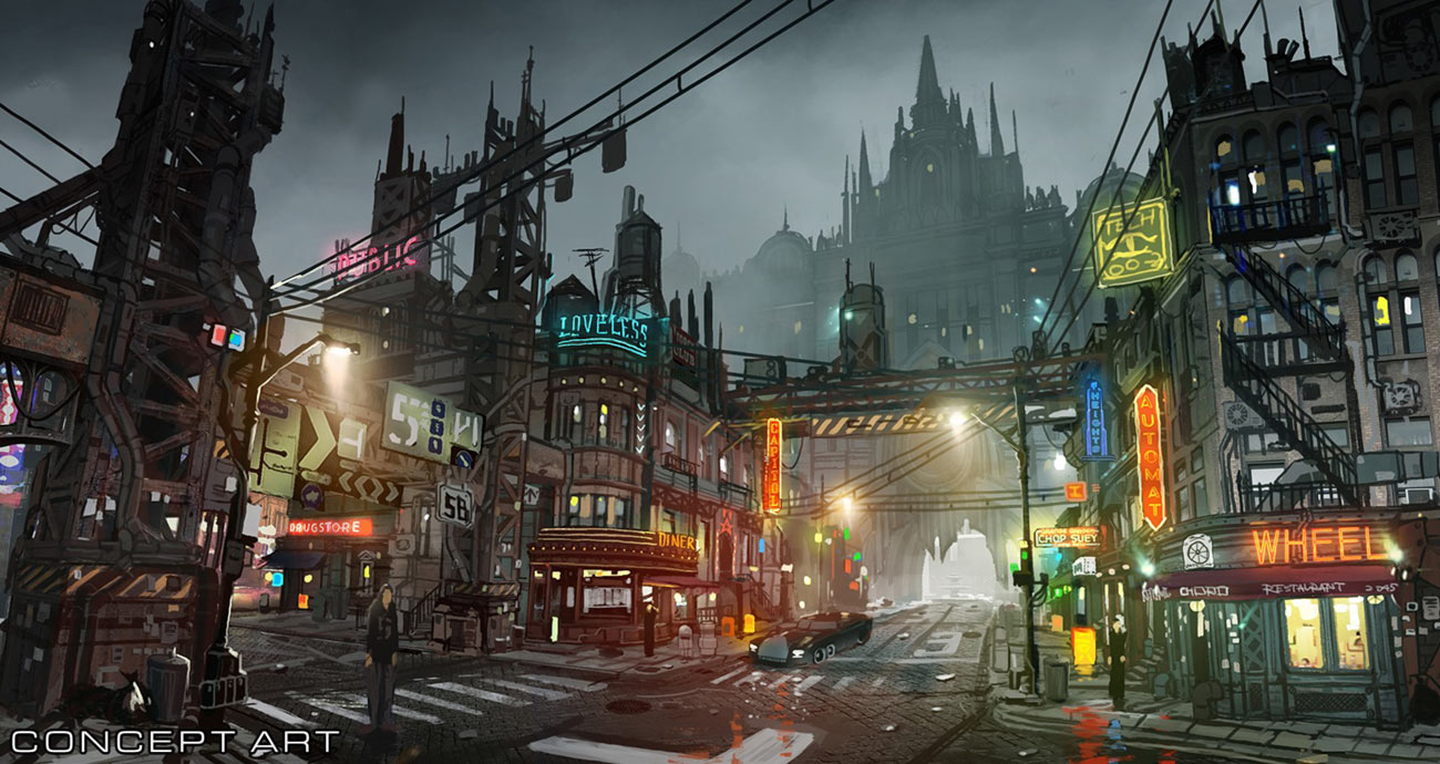 Midgar Sector 8 Art from Final Fantasy VII Remake