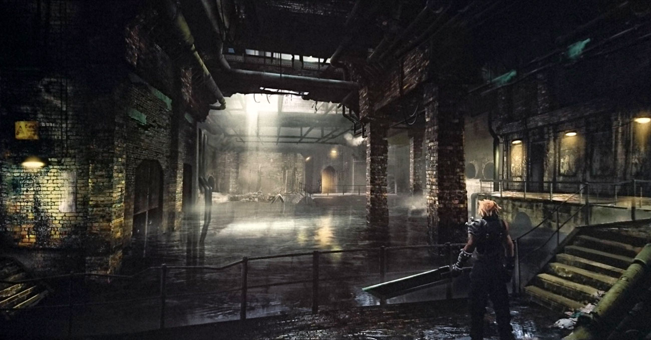 Midgar Sewer System Art from Final Fantasy VII Remake