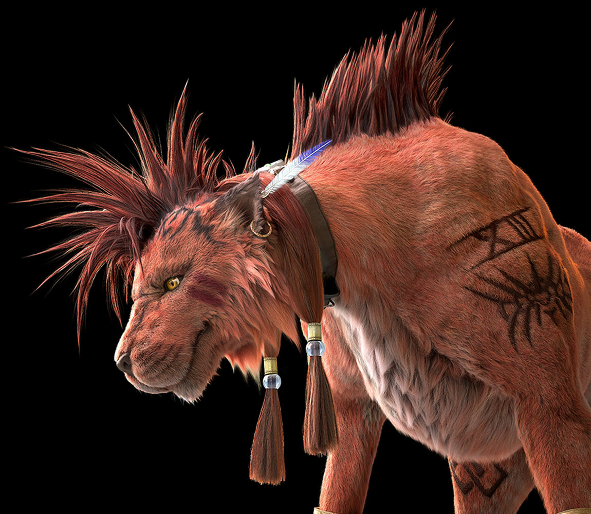 Red XIII Character Art from Final Fantasy VII Remake
