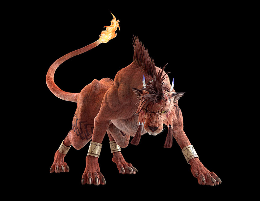 Red XIII Art from Final Fantasy VII Remake