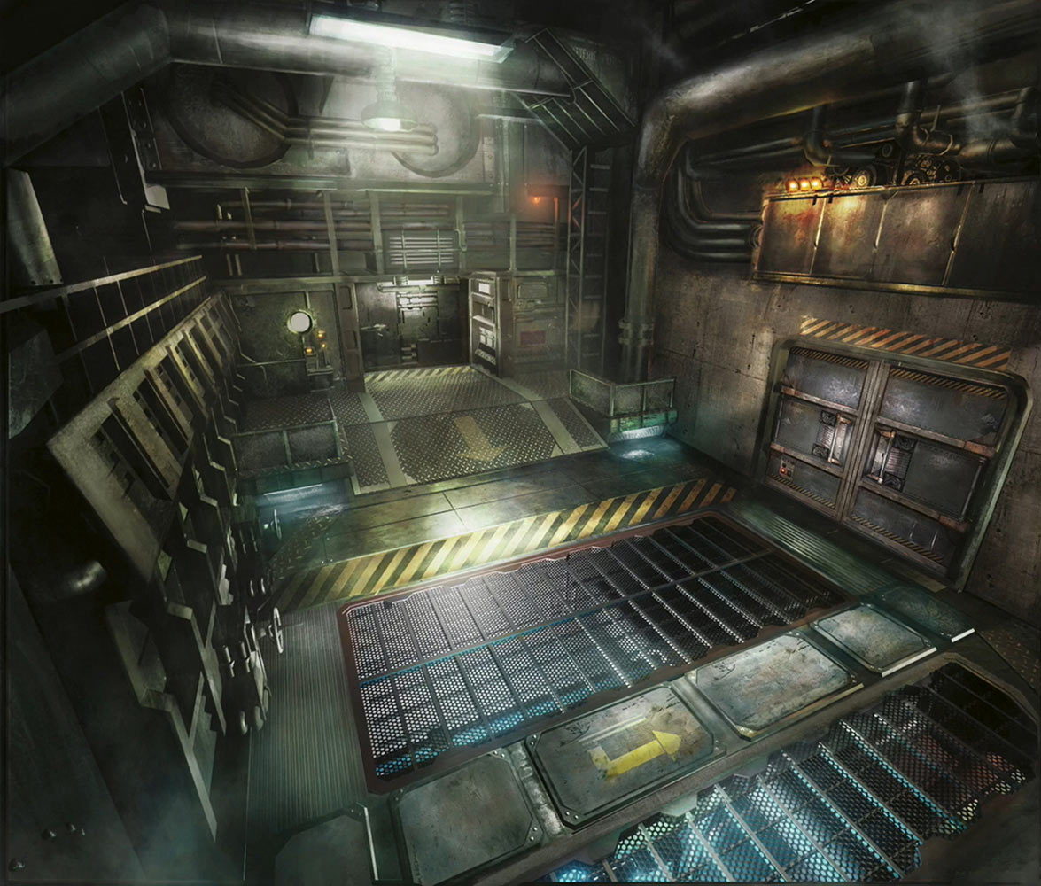 Sector 1 Reactor Interior Art from Final Fantasy VII Remake