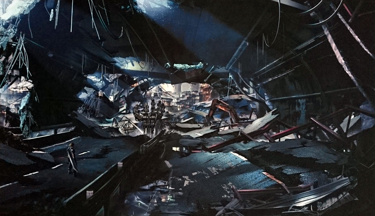 Sector 6 Slums Art from Final Fantasy VII Remake
