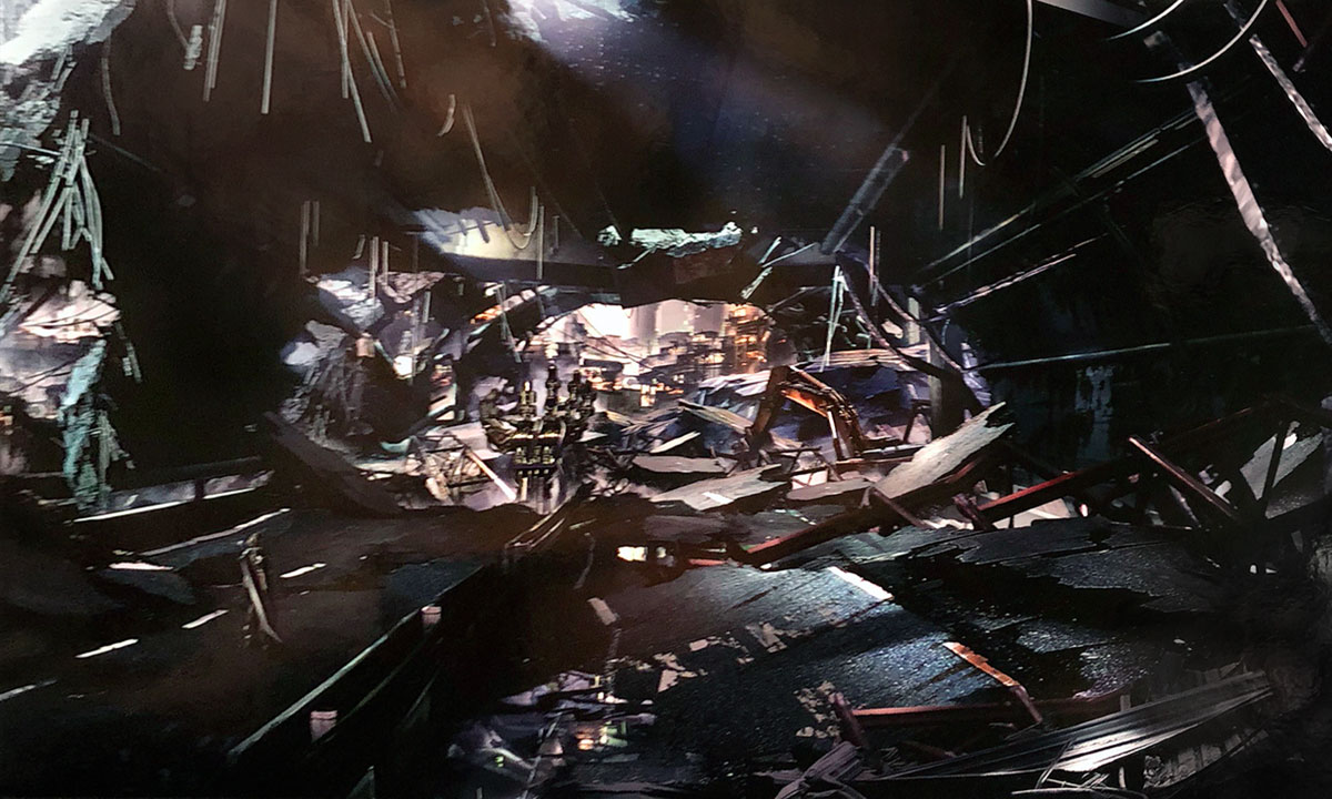 Sector 6 Slums Concept Art from Final Fantasy VII Remake
