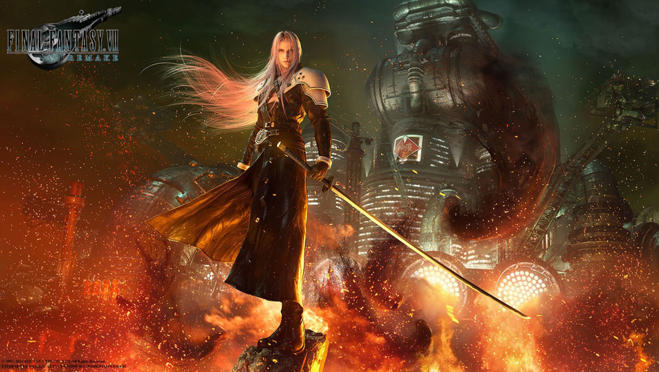 Sephiroth Wide Key Artwork from Final Fantasy VII Remake