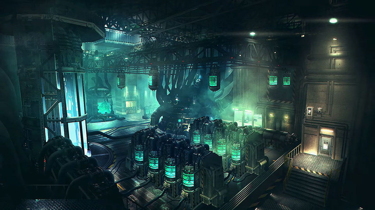 Shinra Laboratory Art from Final Fantasy VII Remake