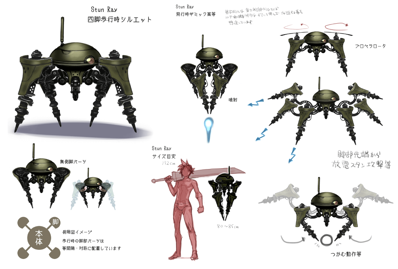 Stun Ray Concept Art from Final Fantasy VII Remake