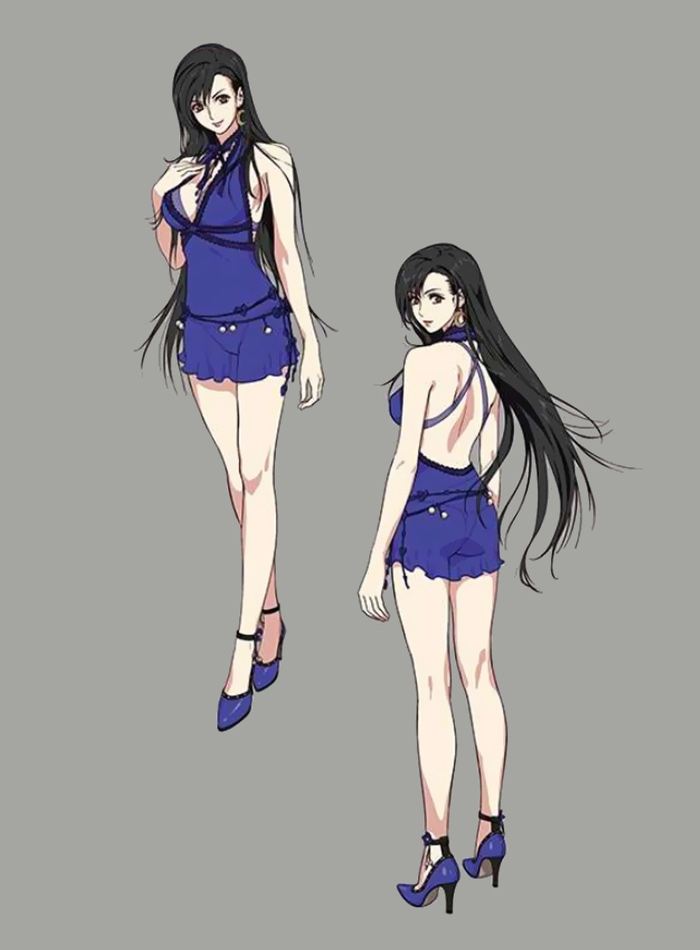 Tifa's Mature Dress Concept Art from Final Fantasy VII Remake