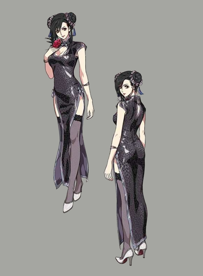 Tifa's Sporty Dress Concept Art from Final Fantasy VII Remake