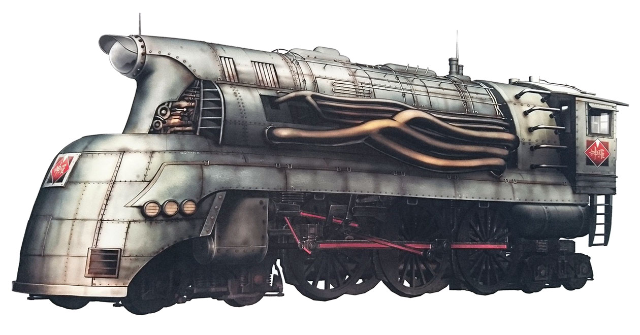 Train Engine Car Concept Artwork from Final Fantasy VII Remake