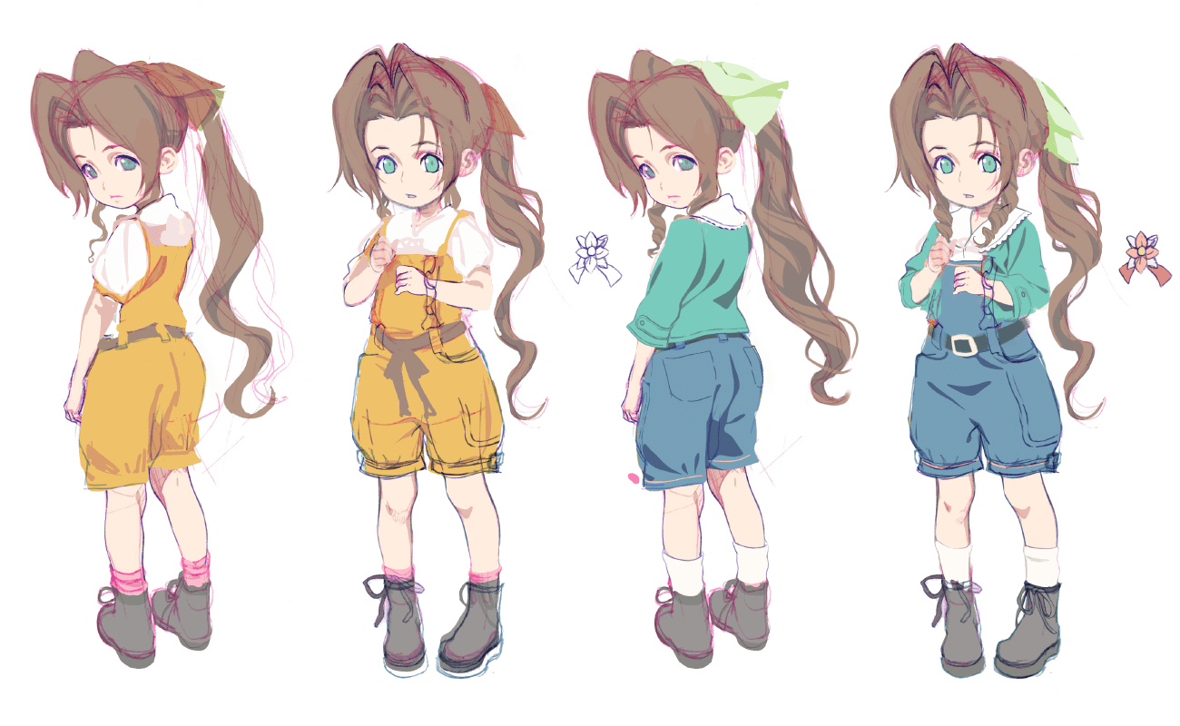 Young Aerith Concepts from Final Fantasy VII Remake