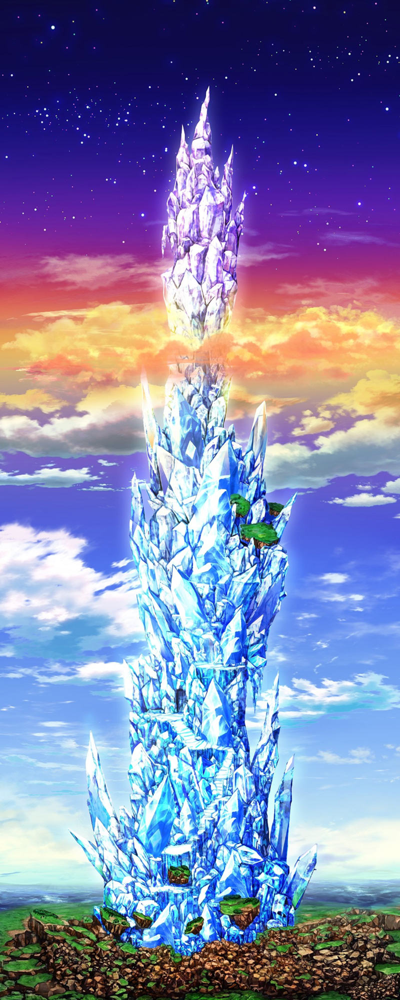 Land of the Crystals Map Artwork from Final Fantasy: Brave Exvius