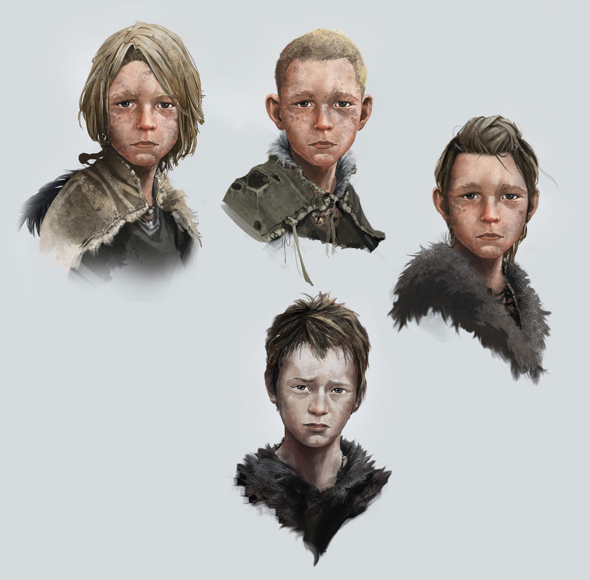 Atreus Face Concept Artworks from God of War