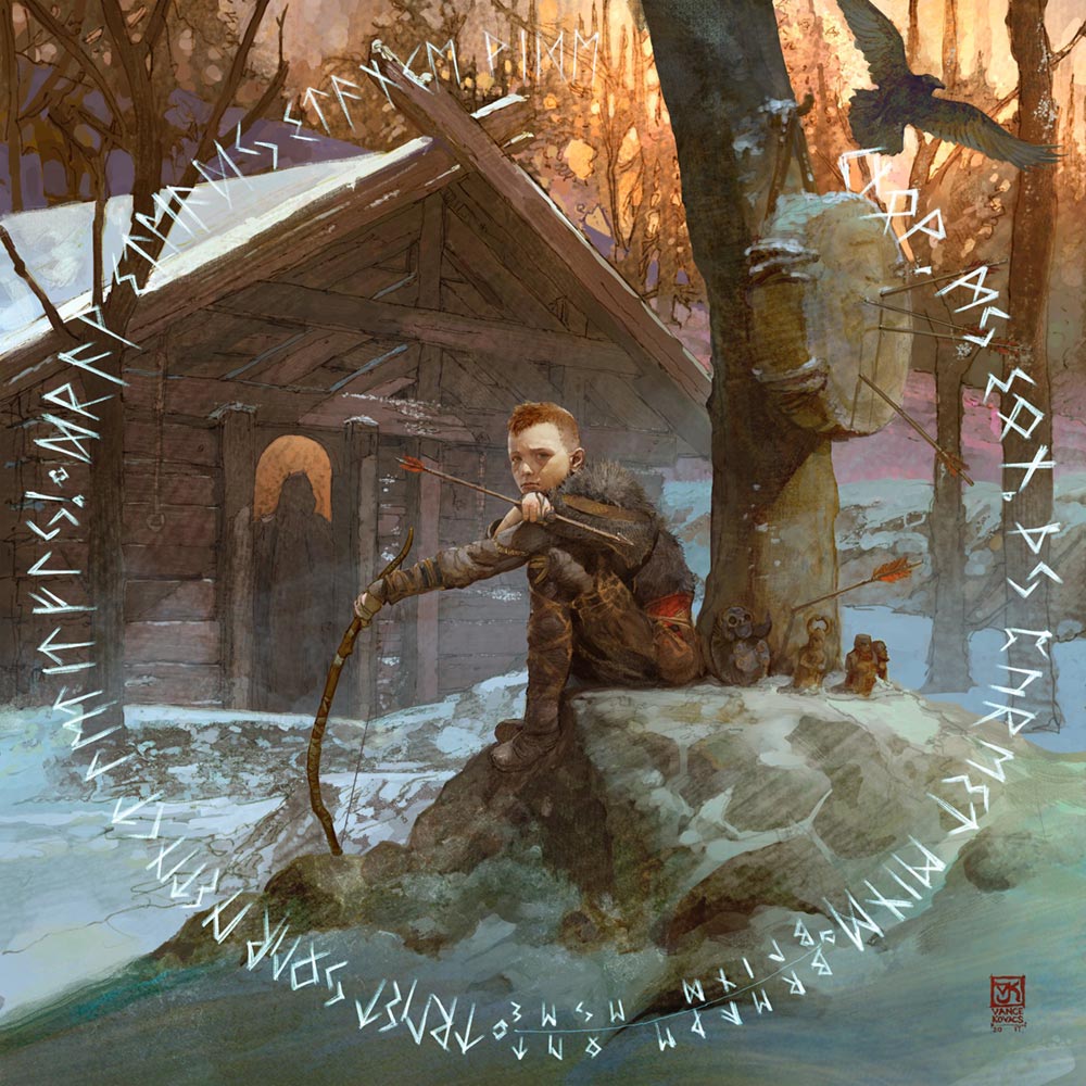 Atreus Lessons Concept Art from God of War