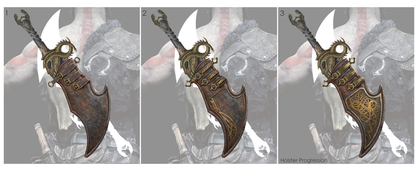 Blades of Chaos Holster Concept Art from God of War