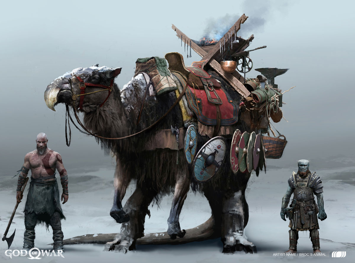 Brok's Beast of Burden Concept Art from God of War