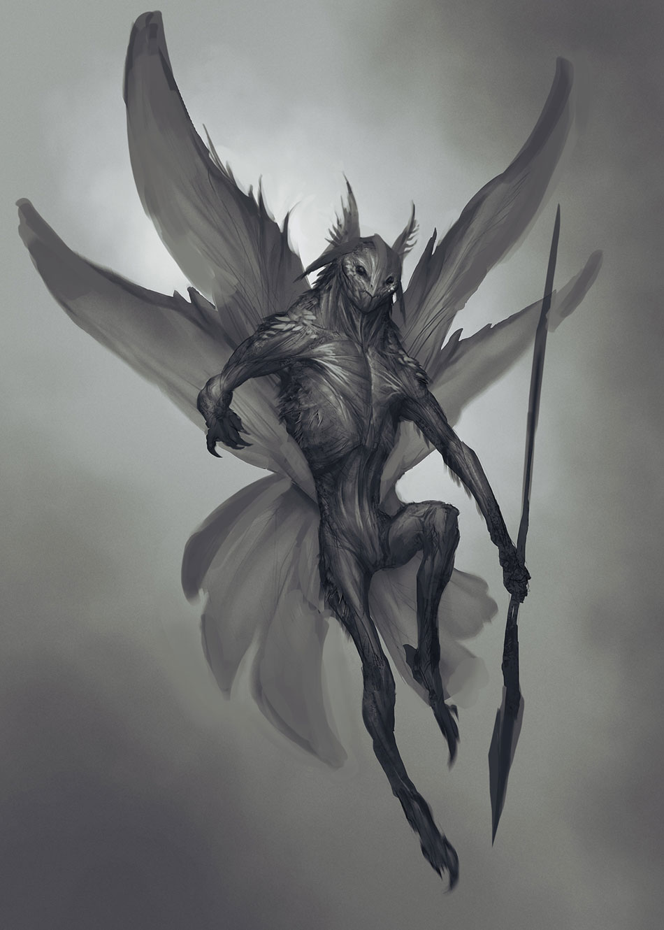 Dark Elf Concept Artwork from God of War