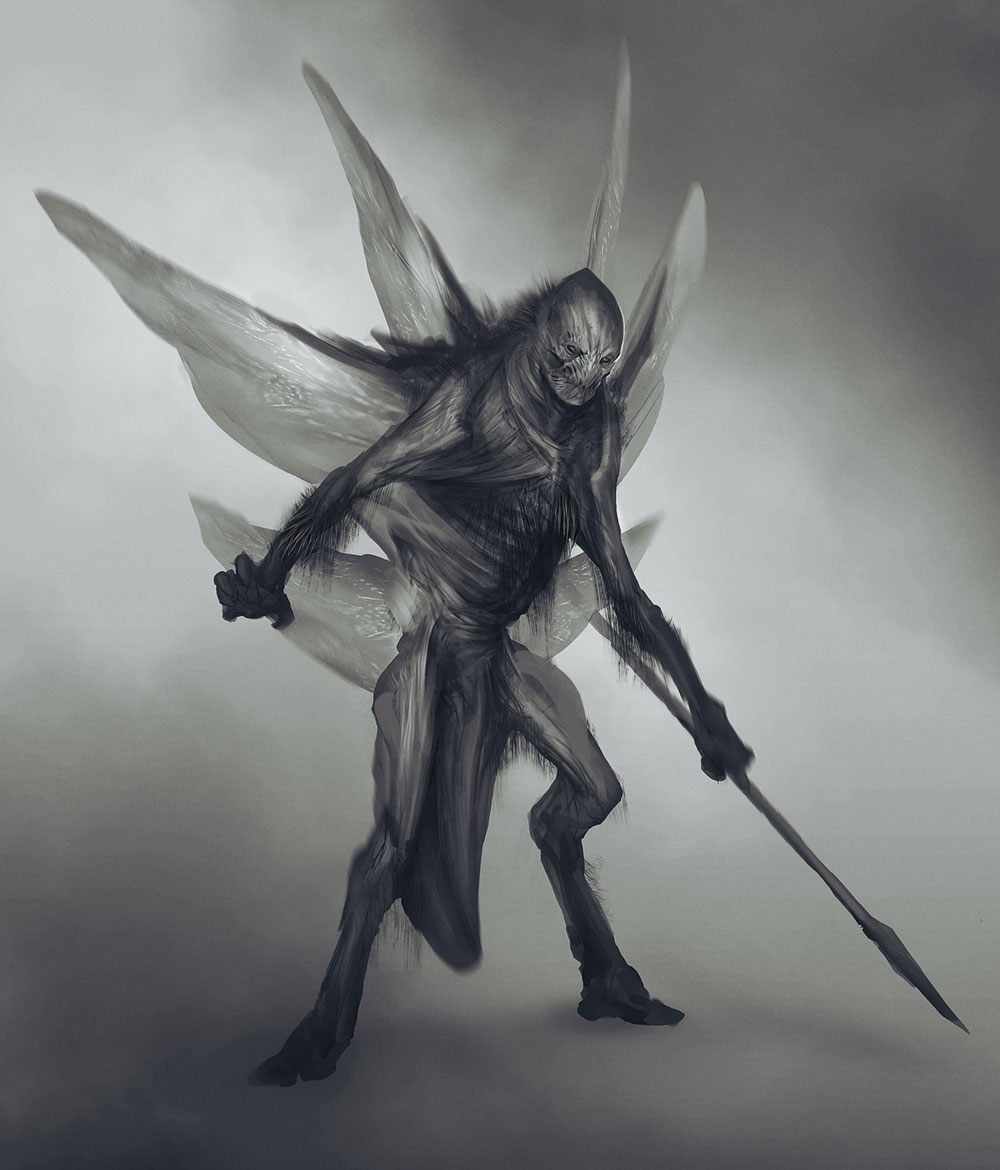 Dark Elf Concept Artwork from God of War