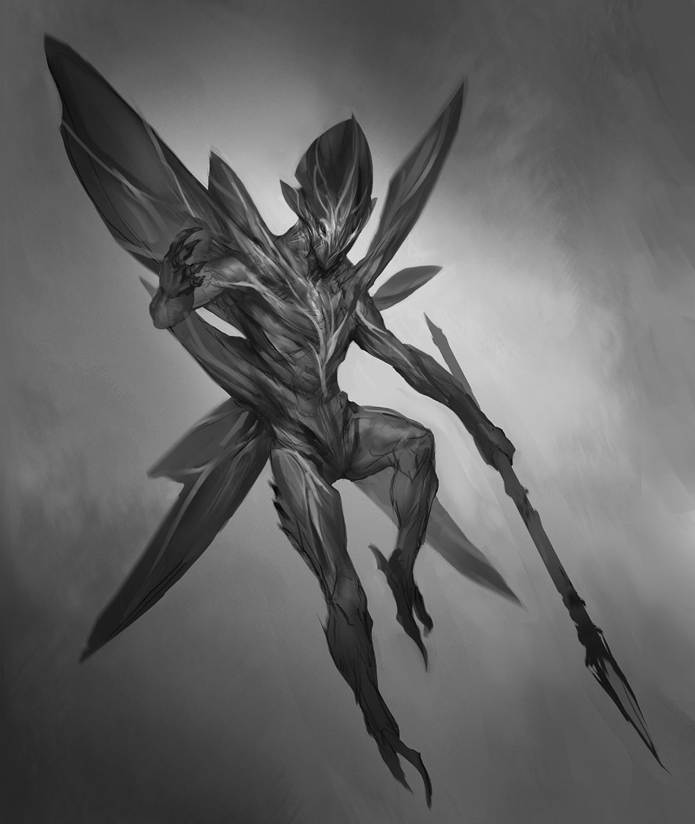 Dark Elf Concept Artwork from God of War