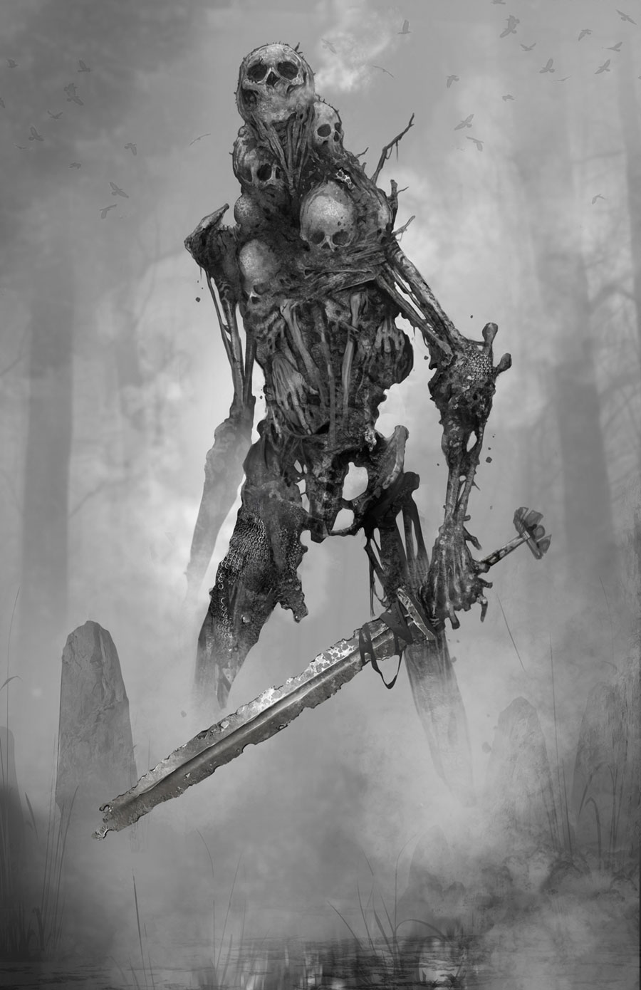 Draugr Early Concept Artwork from God of War