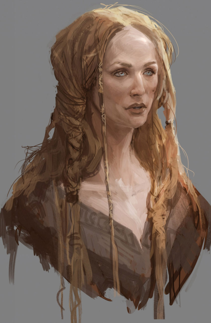 Freya Face Concept Artwork from God of War
