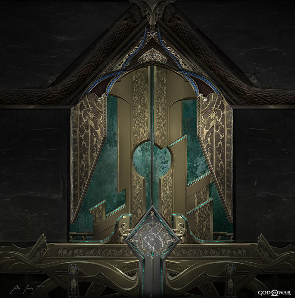 Helheim Realm Door Concept Art from God of War