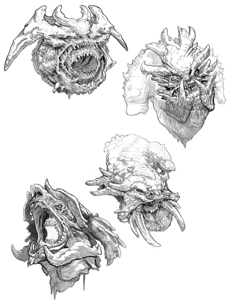 Hraezlyr Faces Concept Artwork from God of War