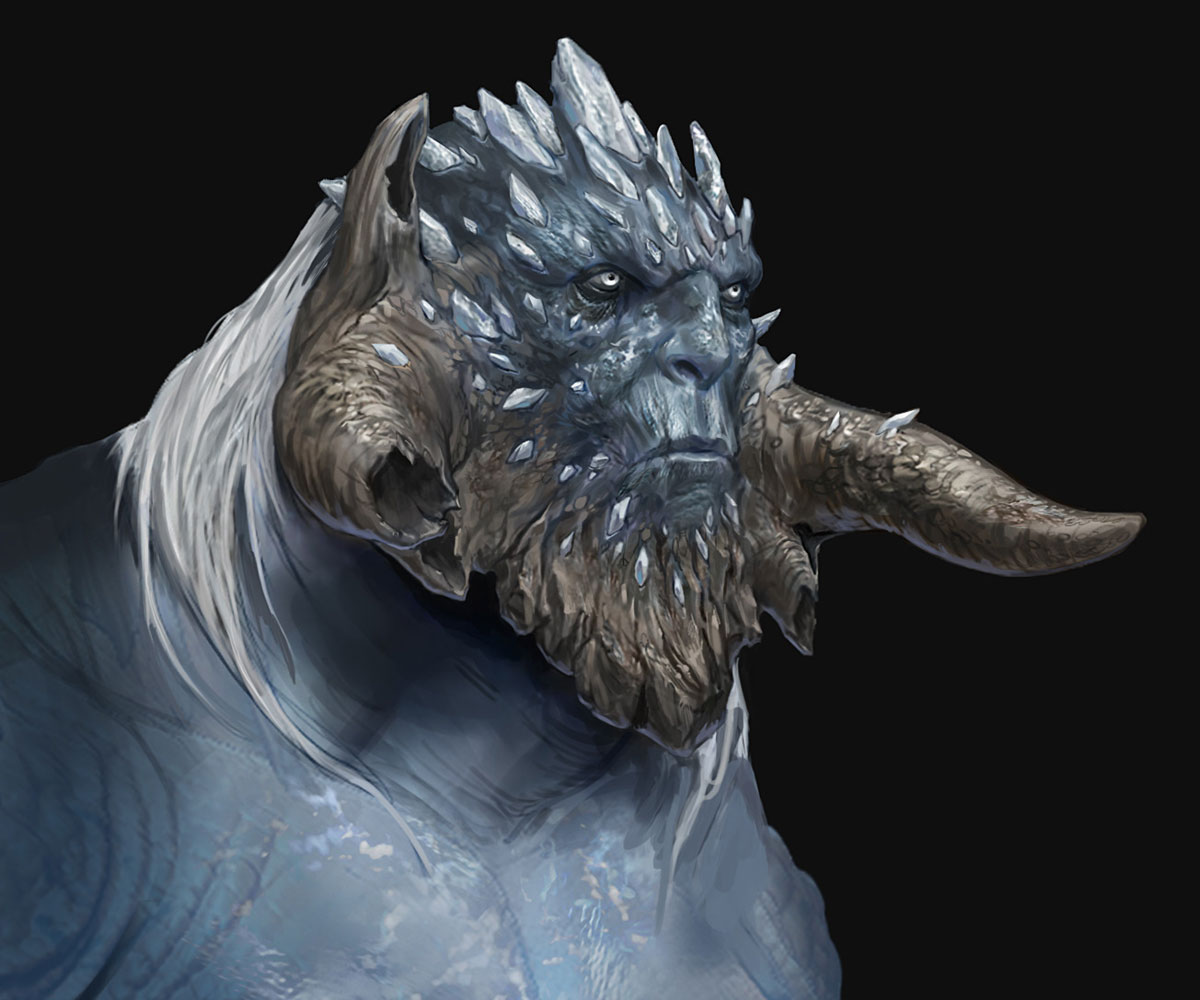 Ice Troll Face Concept Art from God of War