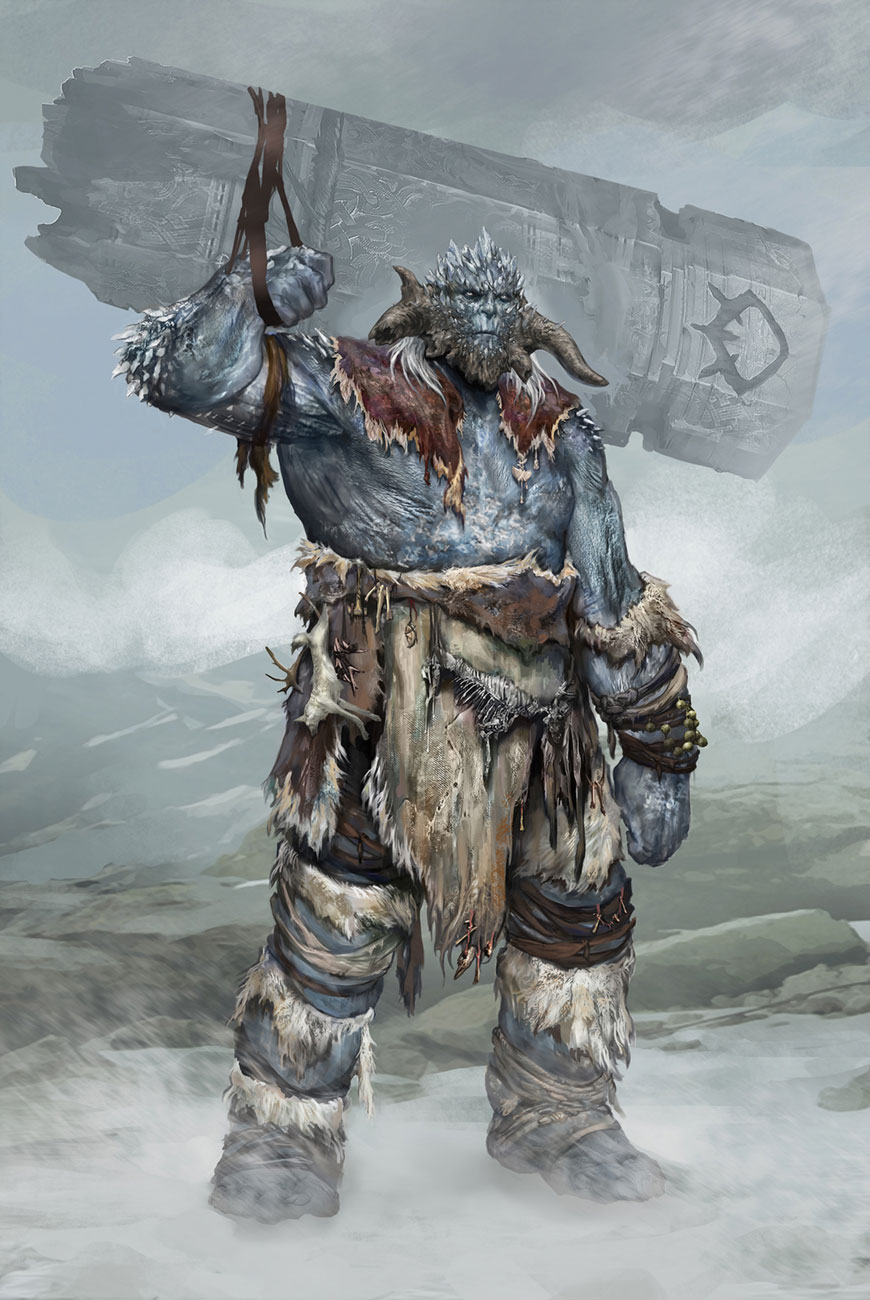 Ice Troll Concept Art from God of War