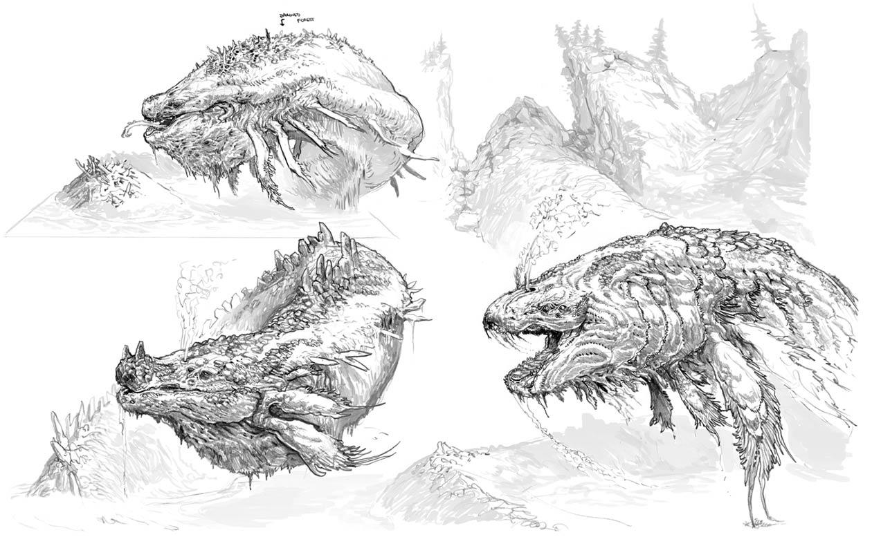 Jormungandr Concept Artwork from God of War