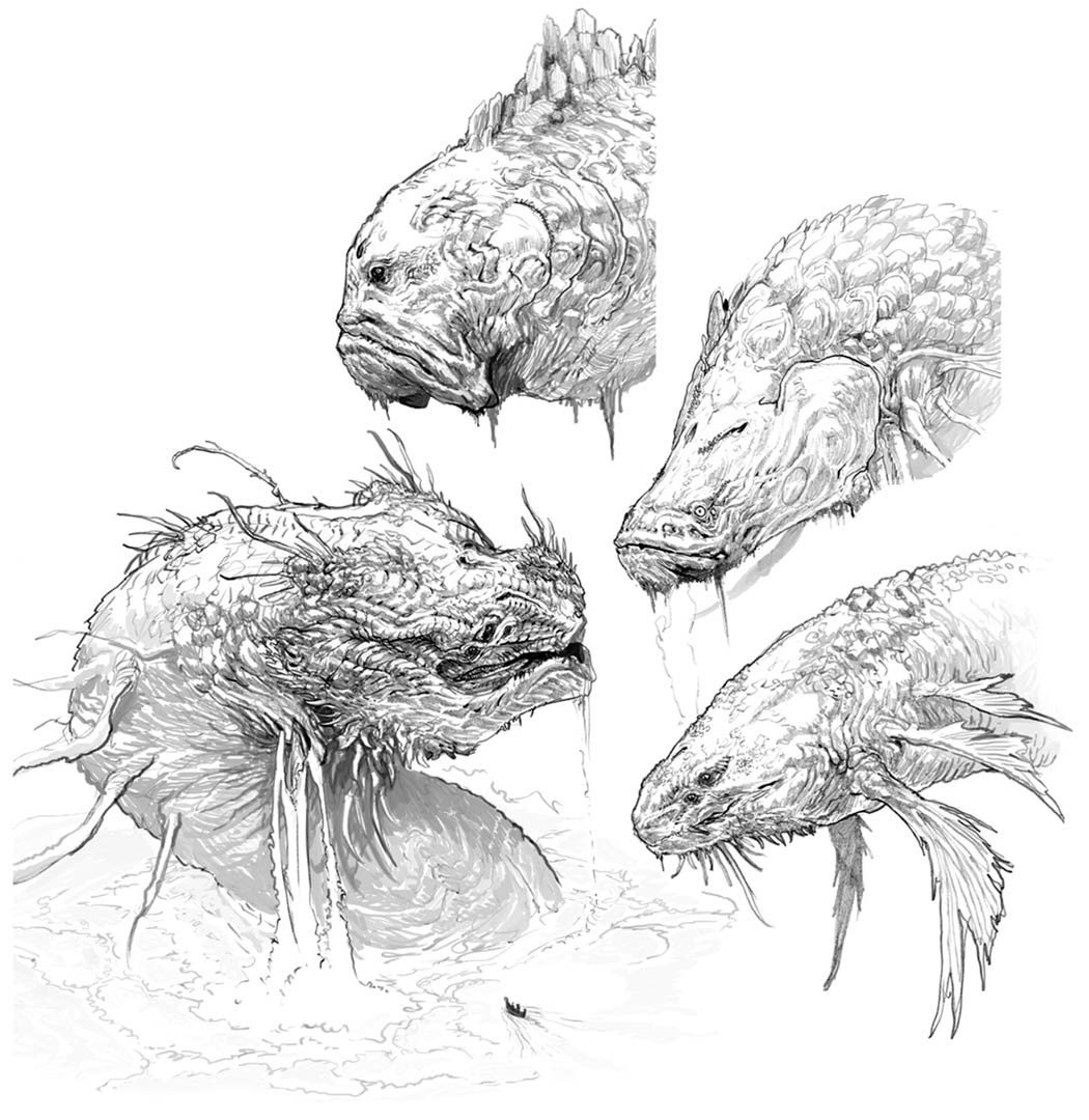 Eel Jormungandr Concept Artwork from God of War