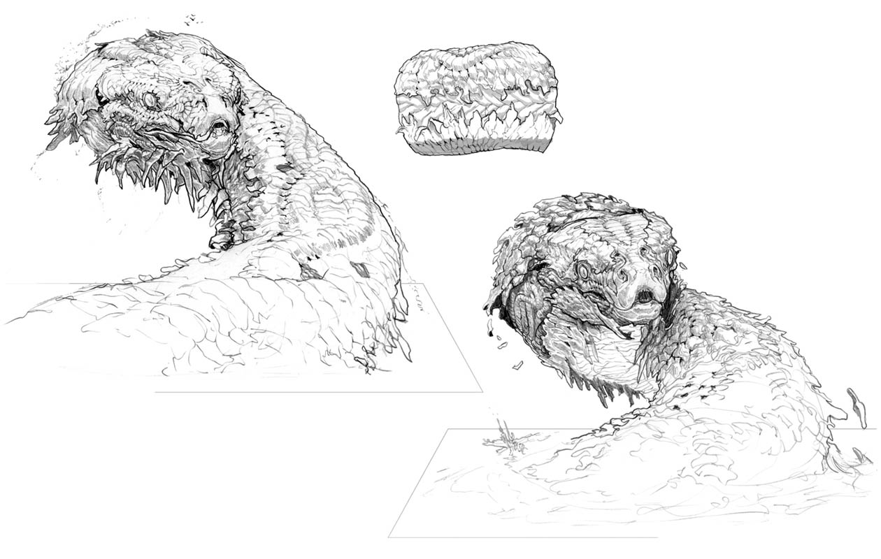 Feathered Jormungandr Concept Artwork from God of War